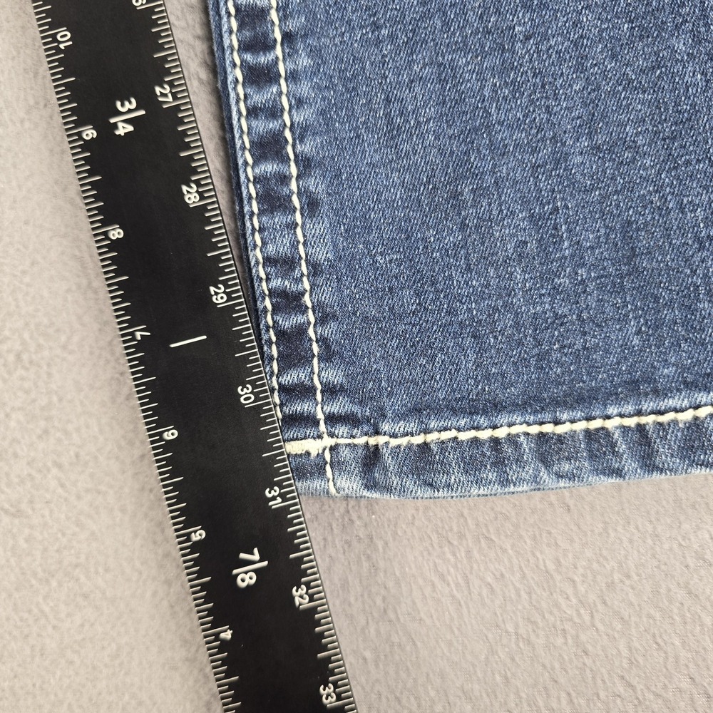 Miss Me Jeans Womens 31x32 Blue Mid Rise Bootcut Embroidered Pockets Denim NWT - Picture 13 of 13